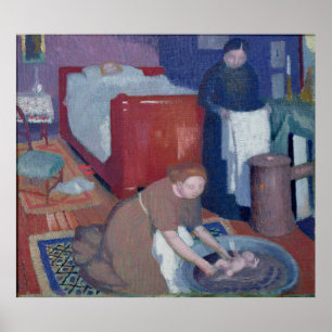 Póster The First Bath, c.1899