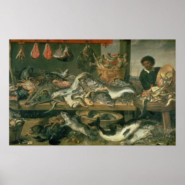 Póster The Fish Market, 1618-21 (Frente)