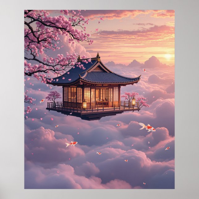 Póster The Floating Teahouse: Dreams of Cherry Blossom Sk (Frente)