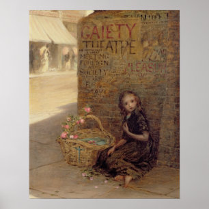 Póster The Flower Girl, 1872 (oil on canvas)