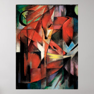 Póster The Foxes by Franz Marc (1913)