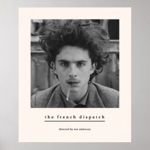 Póster The French Dispatch Wes Anderson Timothee Chalamet