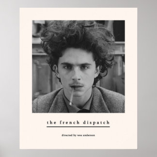 Póster The French Dispatch Wes Anderson Timothee Chalamet