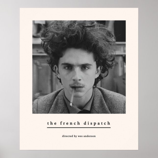 Póster The French Dispatch Wes Anderson Timothee Chalamet (Frente)