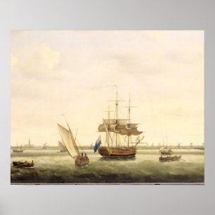 Póster The Frigate 'Surprise' at Anchor off Great Yarmout