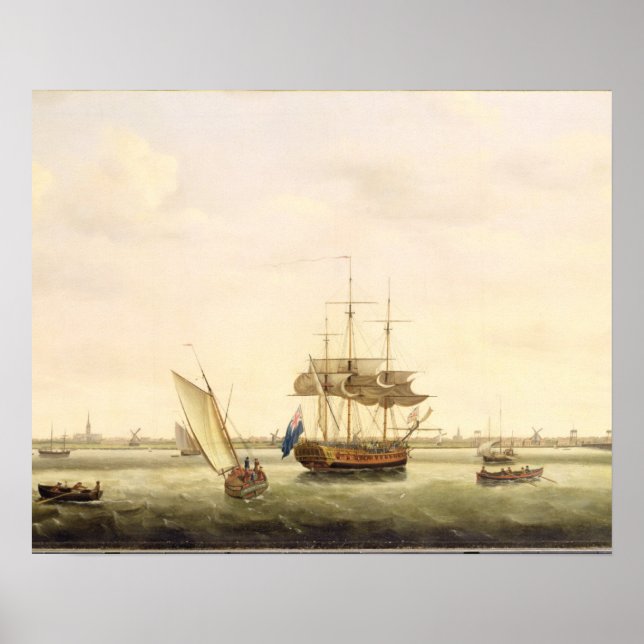 Póster The Frigate 'Surprise' at Anchor off Great Yarmout (Frente)