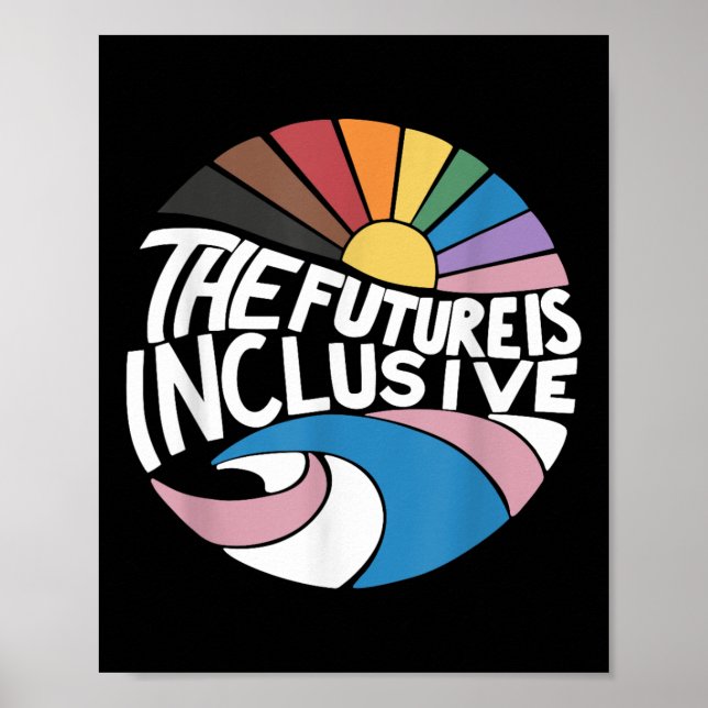 Póster The Future Is Inclusive Lgbt Gay Rights Pride _2  (Frente)