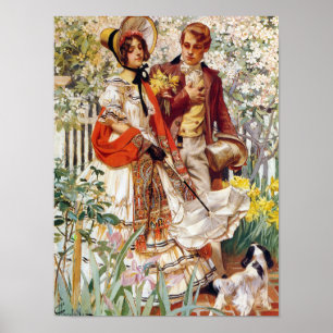 Póster The Garden Walk, 1904 por J. C. Leyendecker
