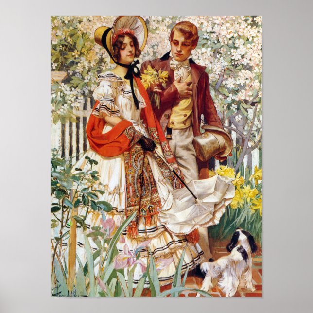 Póster The Garden Walk, 1904, por J. C. Leyendecker (Frente)