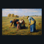 Póster The Gleaners by Jean-Francois Millet<br><div class="desc">Bring timeless realism and quiet dignity into your space with The Gleaners by Jean-Francois Millet. This celebrated 19th century painting depicts three peasant women gathering leftover wheat after the harvest, turning an everyday rural task into a powerful image of labor, resilience, and humanity. Millet’s warm earth tones, expansive field, and...</div>