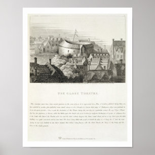 Póster The Globe Theatre, c.1647, published by Robert Wil