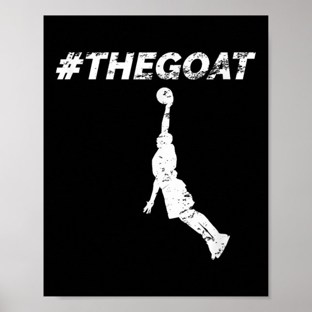 Póster The Goat Greatest Of All Time Basketball Motivatio (Frente)