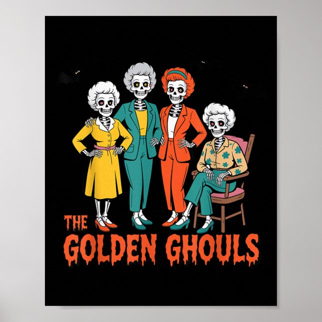 Póster The Golden Ghouls Funny Halloween  (Frente)