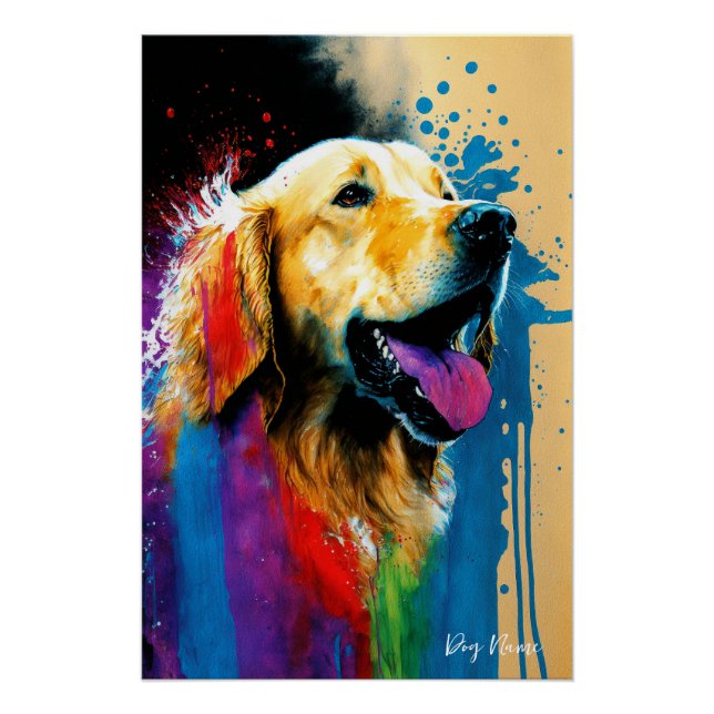 Póster The Golden Retriever Dog - Composition 005 (Anverso)
