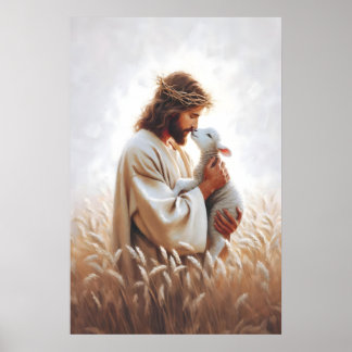 Póster The Good Shepherd Bible Art Christian Art Jesus Ar