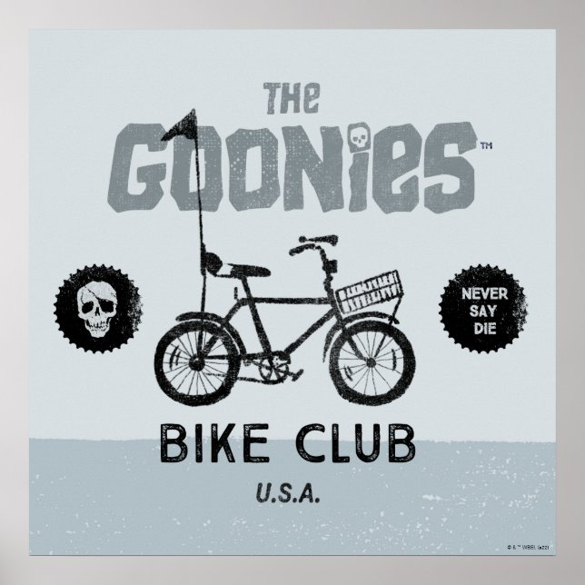 Póster The Goonies Bike Club U.S.A. (Frente)