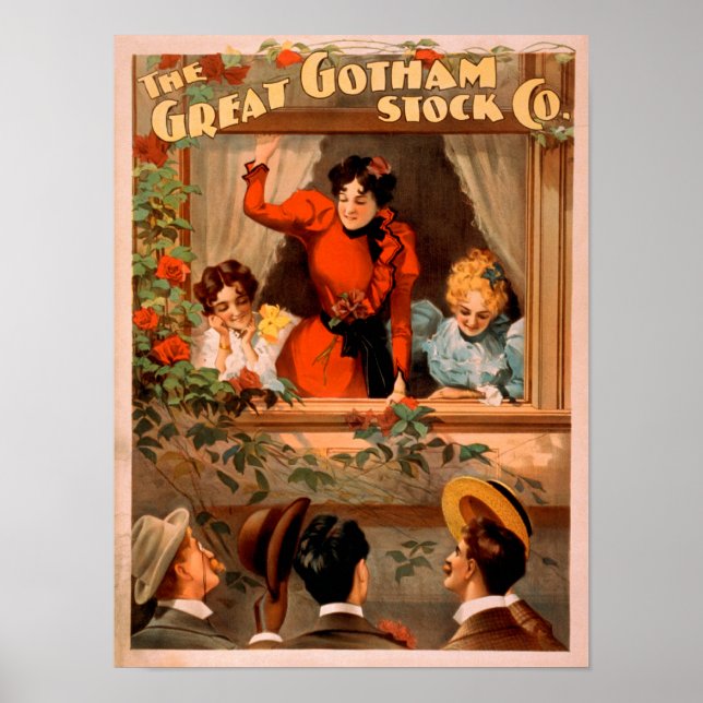 Póster The Great Gotham Stock Co. Theatre Poster (Frente)