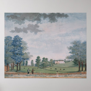 Póster The Great House and Park at Chawton, c.1780