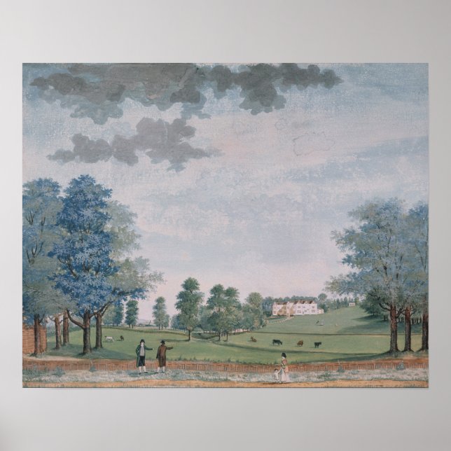 Póster The Great House and Park at Chawton, c.1780 (Frente)