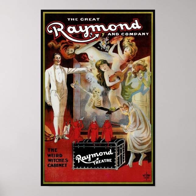 Póster The Great Raymon ~ Weird Witches Cabinet (Frente)