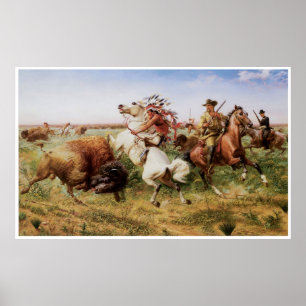 Póster The Great Royal Buffalo Hunt, 1895