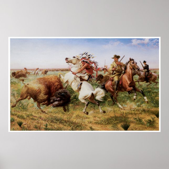 Póster The Great Royal Buffalo Hunt, 1895 (Frente)