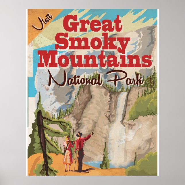 Póster The Great Smoky Mountains Travel Poster. (Frente)