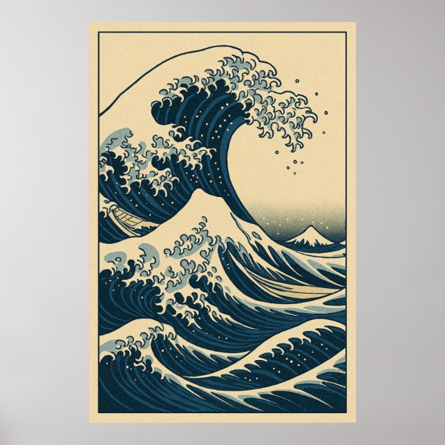 Póster The Great Wave and Mount Fuji: Power and Stillness (Frente)