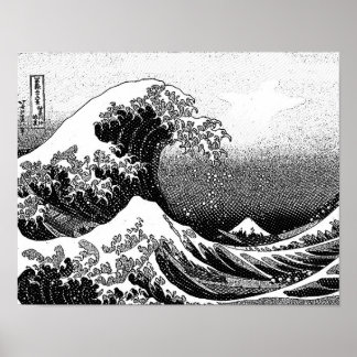 Póster The Great Wave off Kanagawa (神奈川沖浪裏)