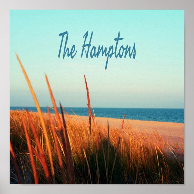 Póster The Hamptons Beach Long Island New York (Frente)