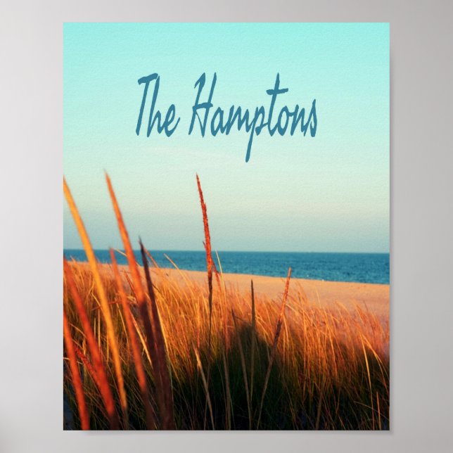 Póster The Hamptons Beach Long Island New York (Frente)
