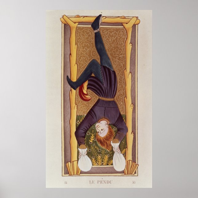 Póster The Hanged Man, tarot card, French (Frente)