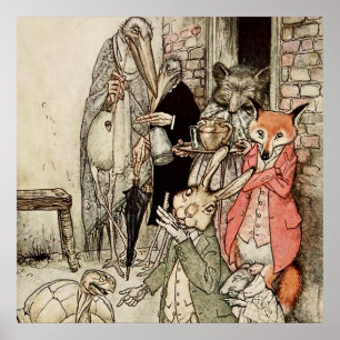 Póster “The Hare and the Tortoise” by Arthur Rackham