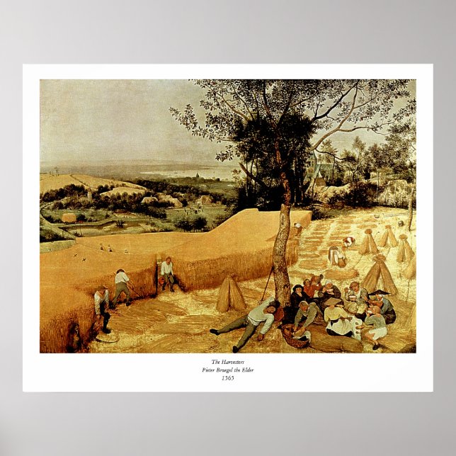 Póster The Harvesters de Pieter Bruegel (1565) (Frente)