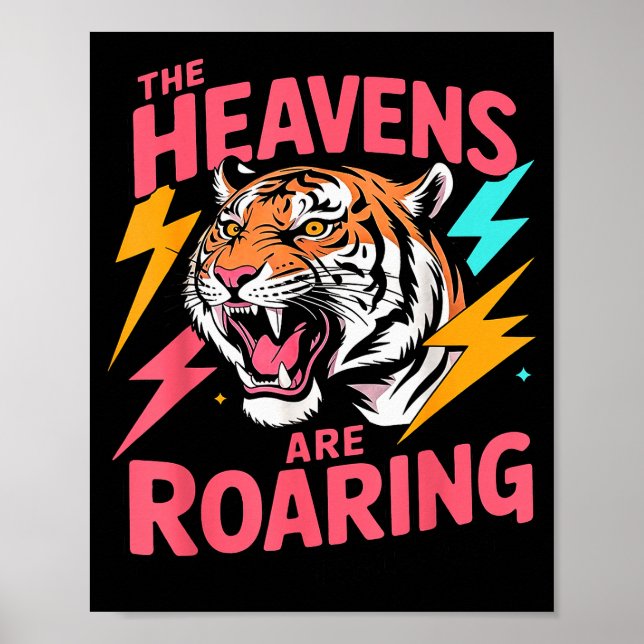 Póster The Heavens Are Roaring Psalm 19_1 Tiger Christian (Frente)