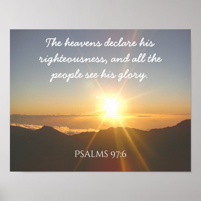 Póster The Heavens Declare -- Art poster -- Psalms 97:6 (Frente)