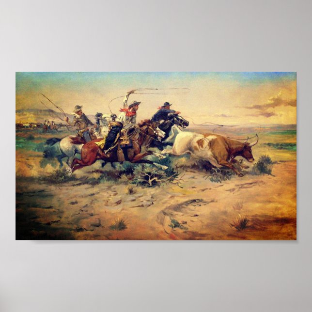 Póster The Herd Quitter (por C. M. Russell, c. 1897) (Frente)