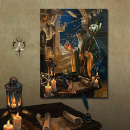 Póster The Hermit card illustration - alchemy art