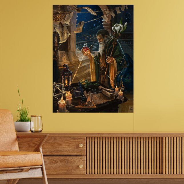 Póster The Hermit card illustration - alchemy art (Salón 2)