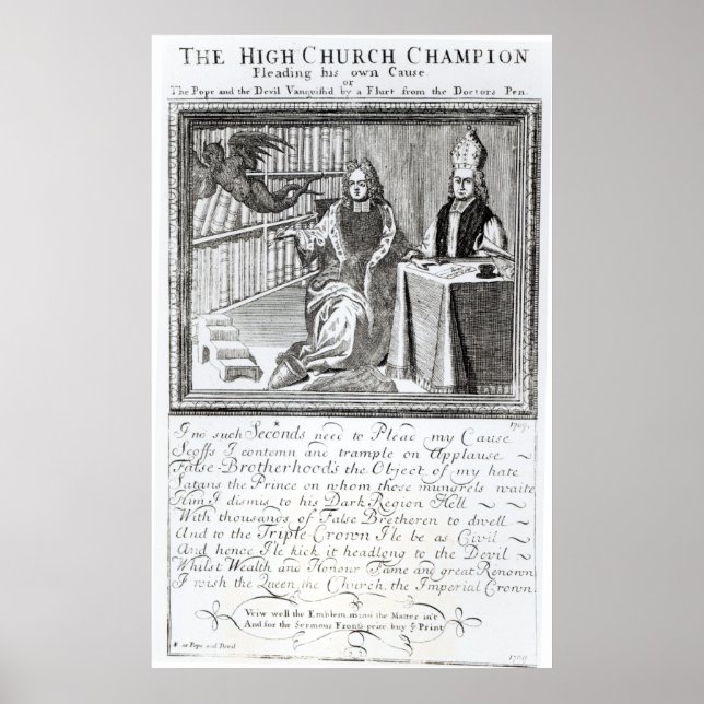 Póster The High Church Champion, Pleading his own (Frente)