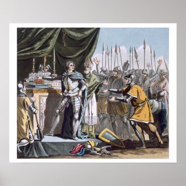 Póster The Historic Day of Bouvines in 1214, engraved by (Frente)