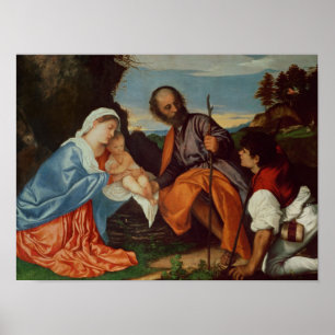 Póster The Holy Family and a Shepherd, c.1510