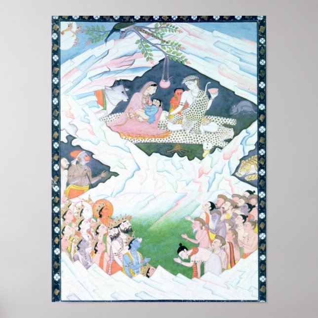 Póster The Holy Family of Shiva and Parvati (Frente)