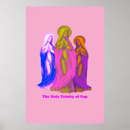 Póster The Holy Trinity of Pop Vierges Marie Multicolores
