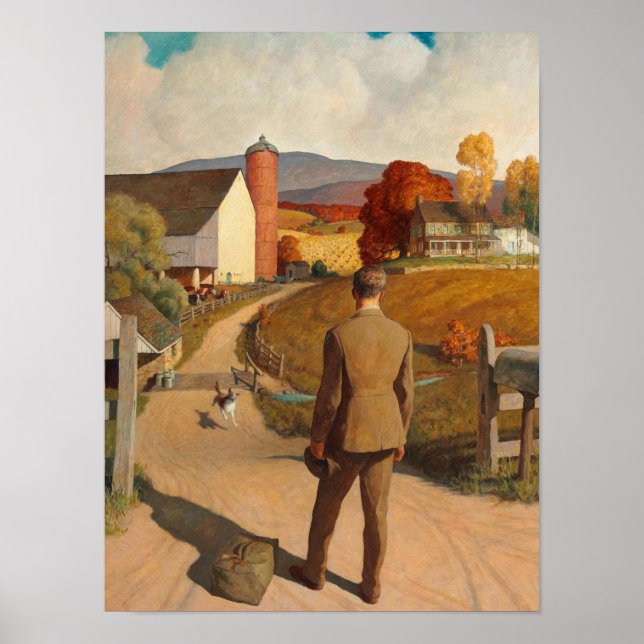 Póster The Homecoming, 1945 by Newell Convers Wyeth (Frente)