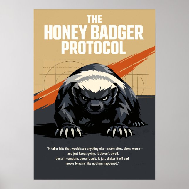 Póster The Honey Badger Protocol Art (Frente)
