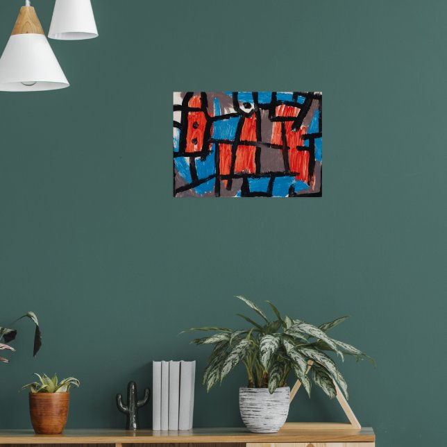 Póster The Hour Before One Night ,Blue Famous Painting (Salón 1)