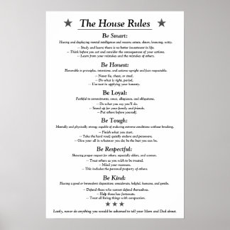 Póster The House Rules v3white