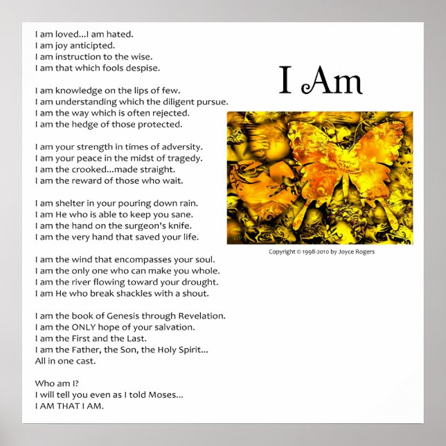 Póster The I Am Poem - Customizable Print (Frente)