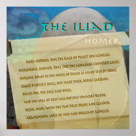 Póster The Iliad scroll image text